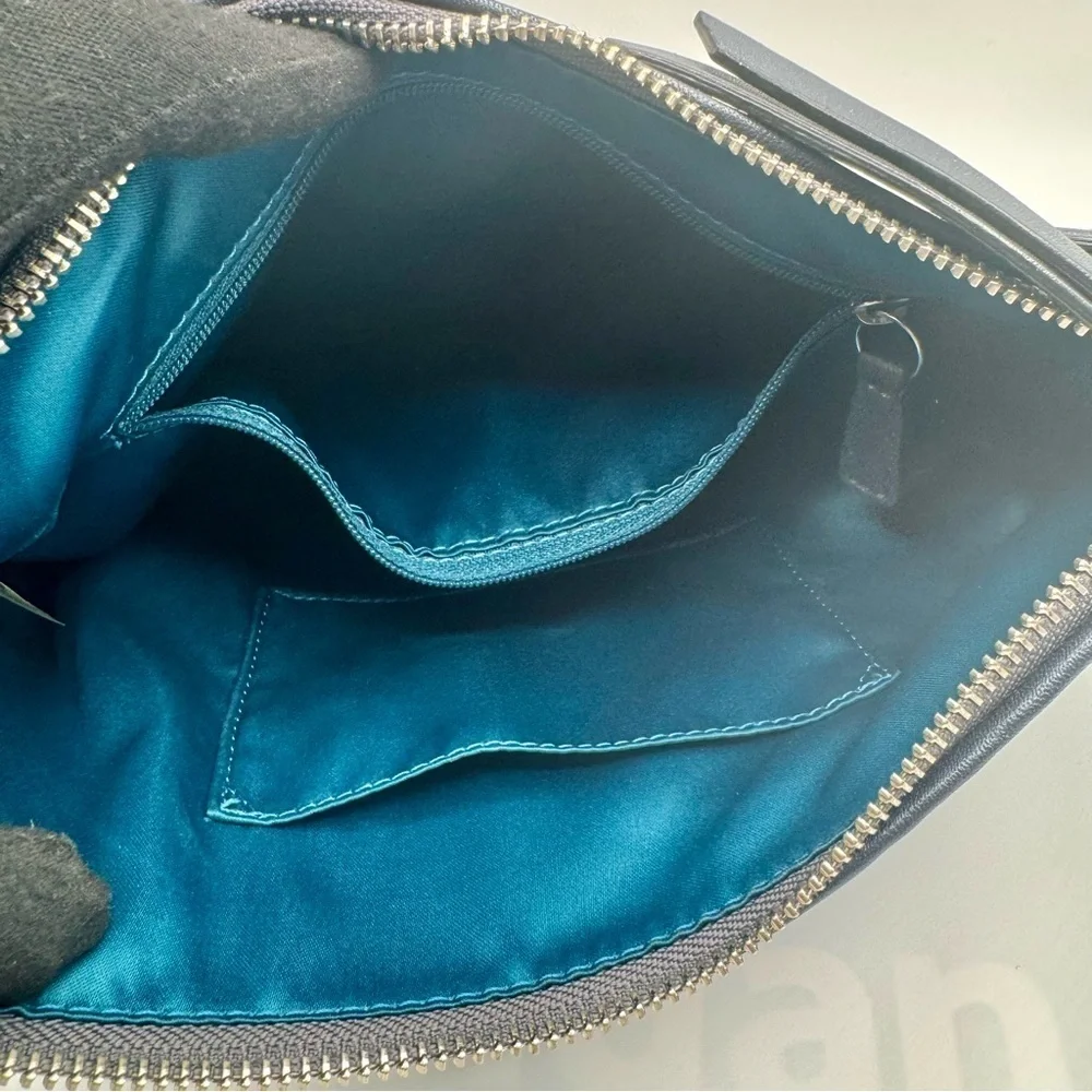 Coach Gray and Blue with Shimmer Shoulder Bag | Very Good Condition